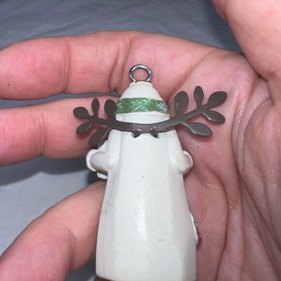Rustic Snowman Angel “Steve” Christmas Tree Ornament - Picture 5 of 5